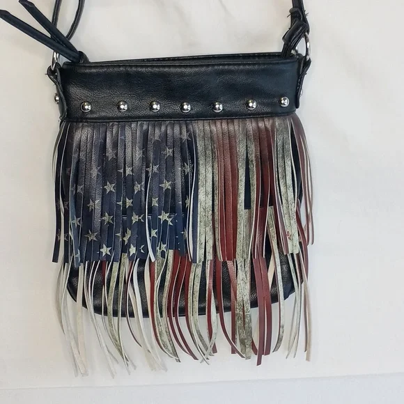 Women's Fringe crossbody bag Studded Purse Indiesleeze - Picture 3 of 8